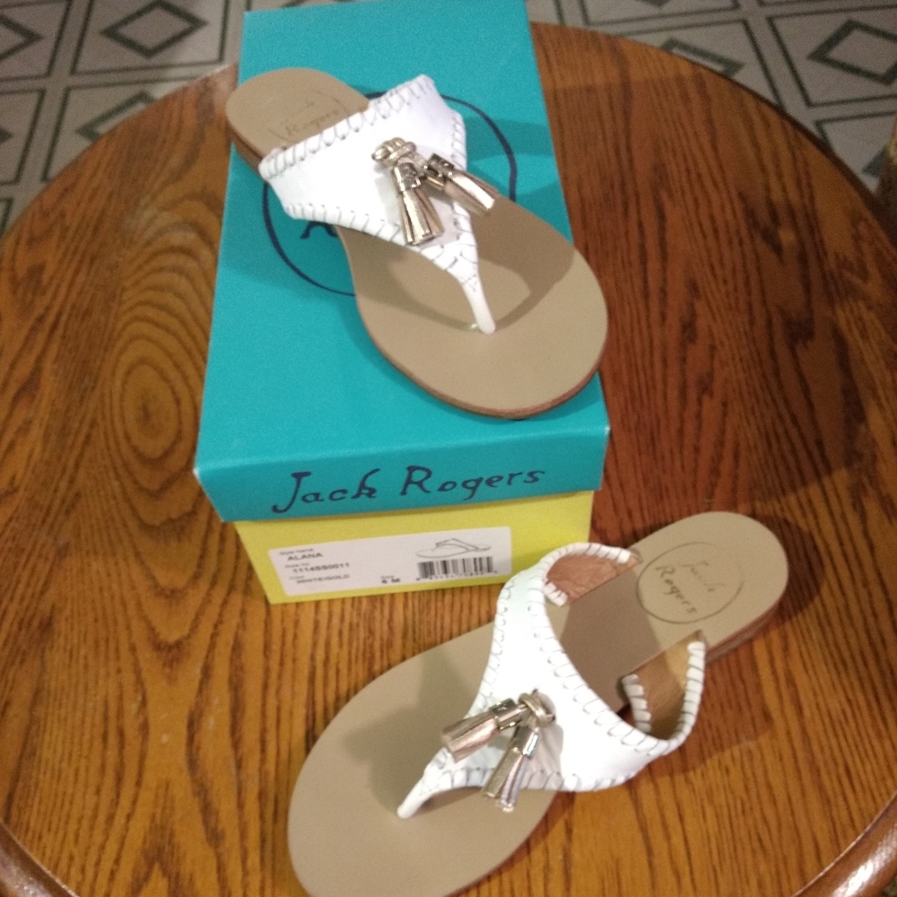 Jack Rogers Alana White/Gold - Picture 5 of 8